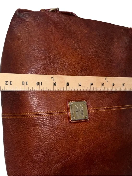 Dooney & Bourke Brown Pebbled Leather Hobo Shoulder Bag Slouchy Vintage Class - Picture 9 of 12